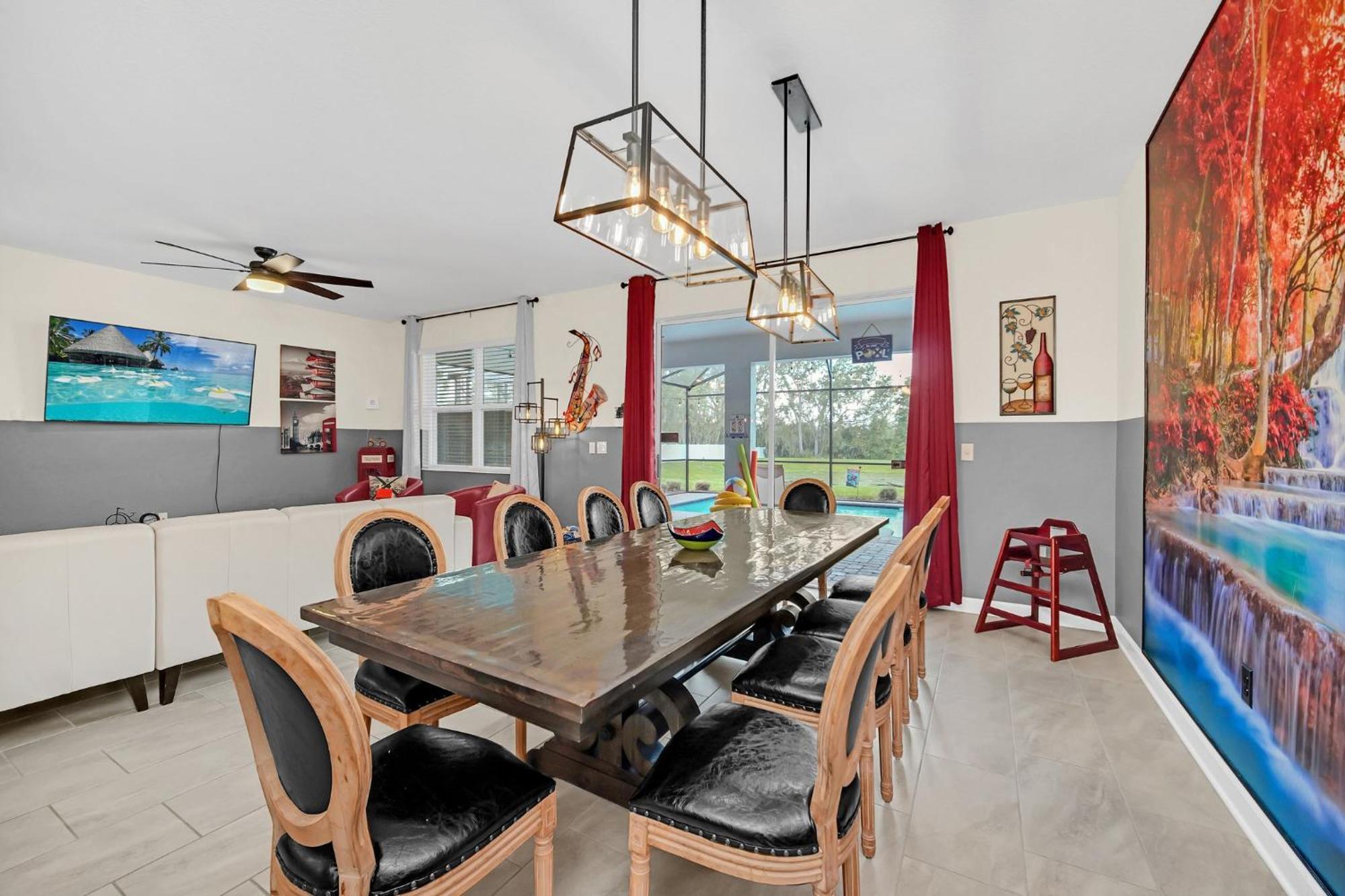Waterfront 8br5ba Game Room/pool/spa/office Space Villa