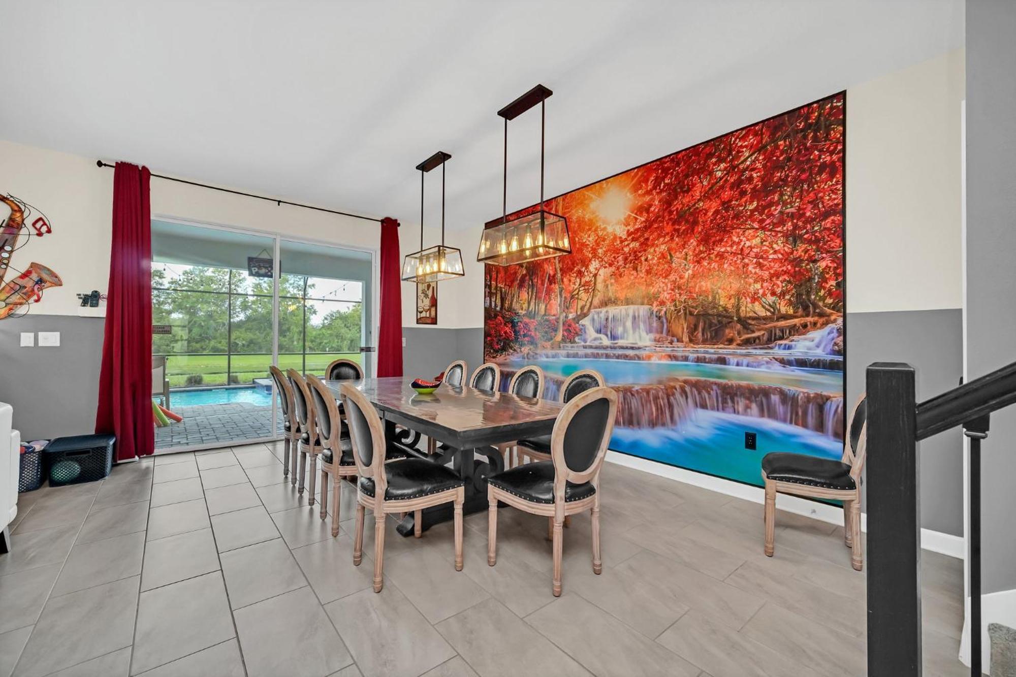 Waterfront 8br5ba Game Room/pool/spa/office Space Villa Kissimmee