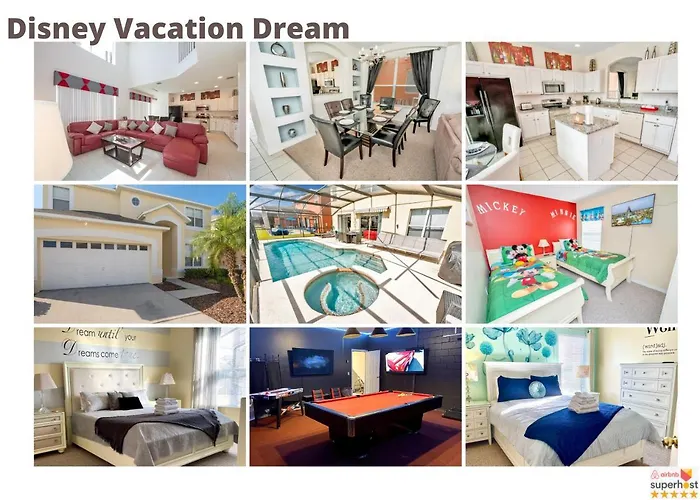 Disney Dream With Hot Tub, Pool, Xbox, Games Room, Lakeview, 10 Min To Disney, Clubhouse
