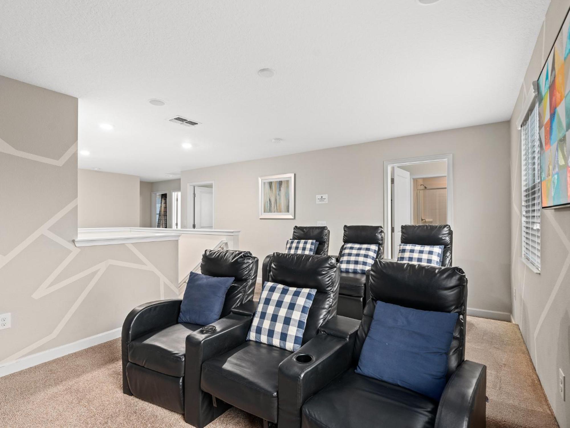 At Champions Gate In Orlando Near Theme Parks With Private Pool, & Movie Theater Davenport