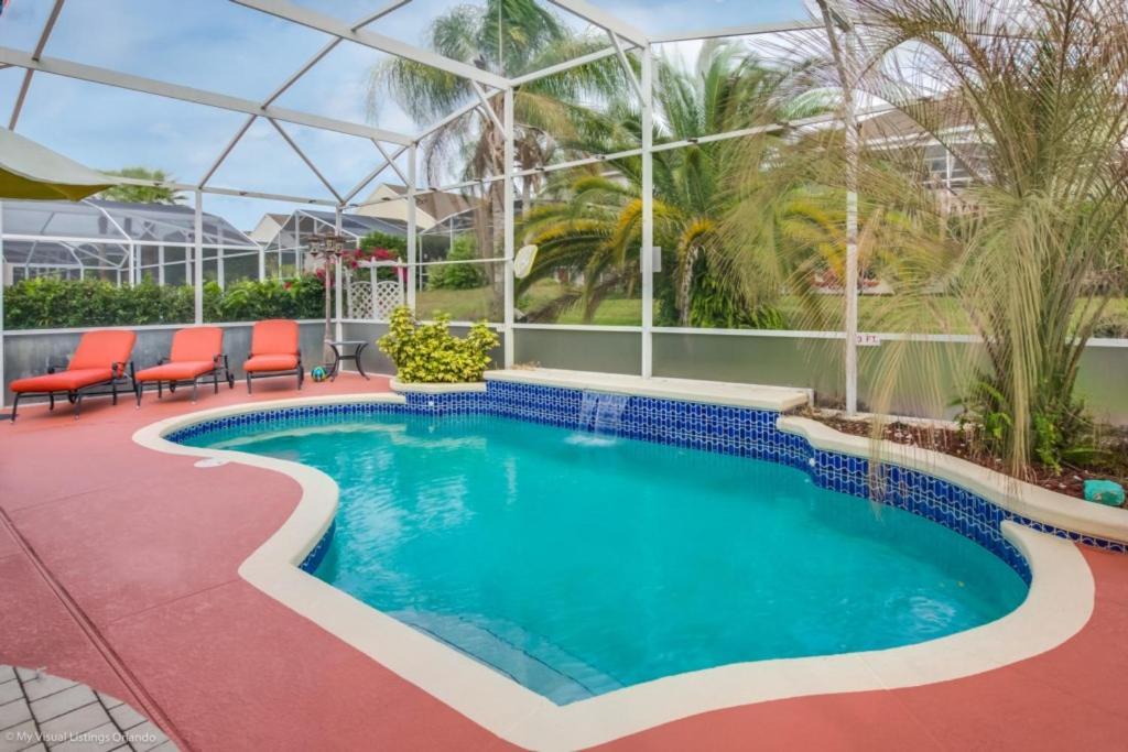 Elegant Blue Escape Pool Retreat