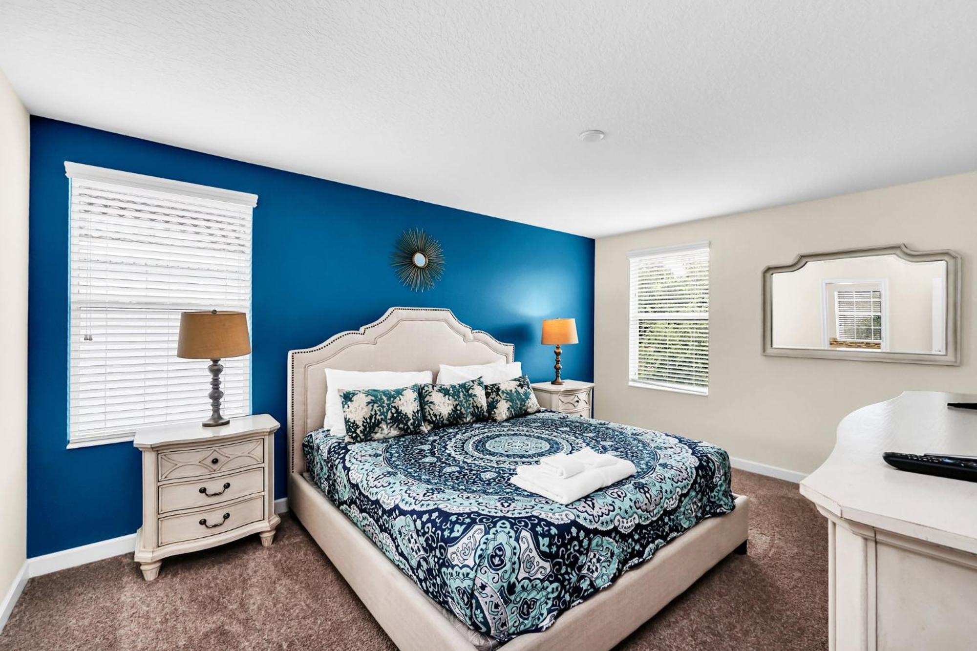 At Champions Gate In Orlando Near Theme Parks With Private Pool, & Movie Theater Villa