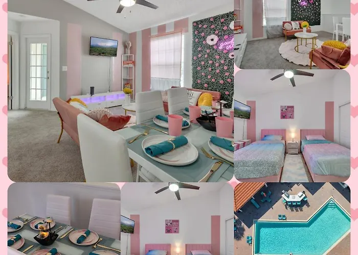 Remodeled Cozy Pink Themed Family Unit - 10 Mins From Disney